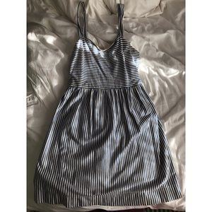 blue/white stripe Loft dress